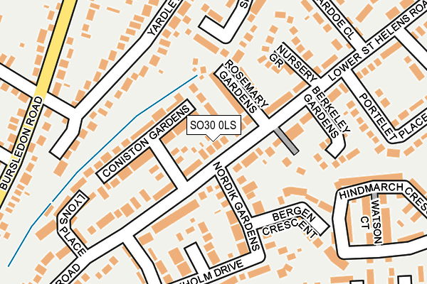 SO30 0LS map - OS OpenMap – Local (Ordnance Survey)