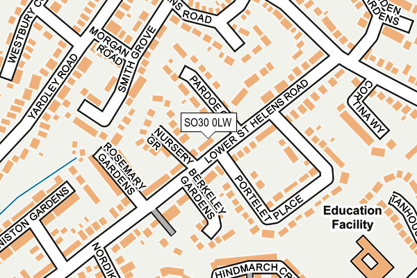 SO30 0LW map - OS OpenMap – Local (Ordnance Survey)