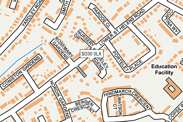 SO30 0LX map - OS OpenMap – Local (Ordnance Survey)