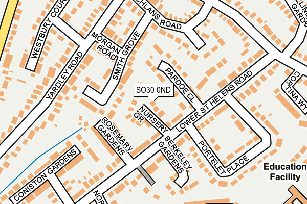 SO30 0ND map - OS OpenMap – Local (Ordnance Survey)