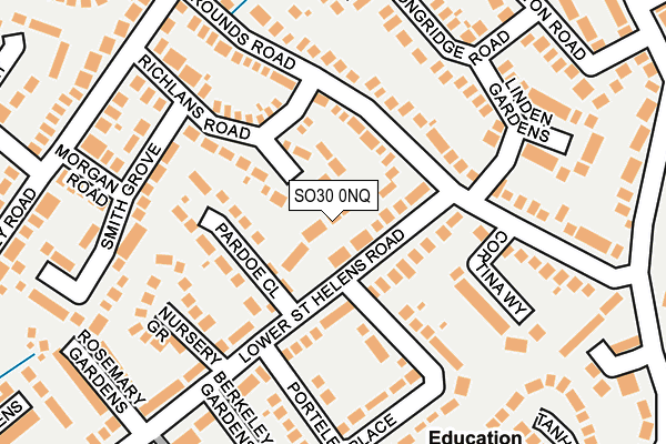 SO30 0NQ map - OS OpenMap – Local (Ordnance Survey)