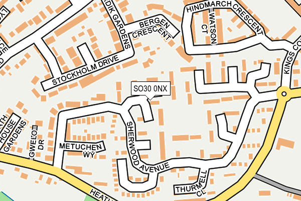 SO30 0NX map - OS OpenMap – Local (Ordnance Survey)