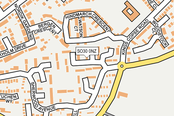 SO30 0NZ map - OS OpenMap – Local (Ordnance Survey)
