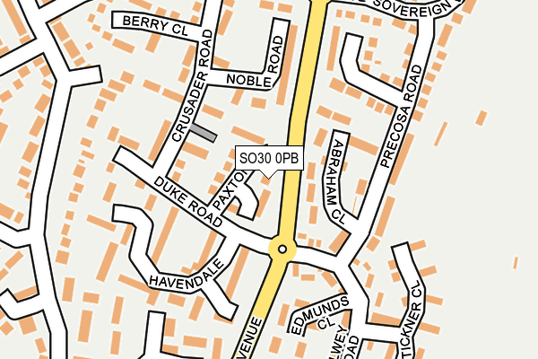 SO30 0PB map - OS OpenMap – Local (Ordnance Survey)