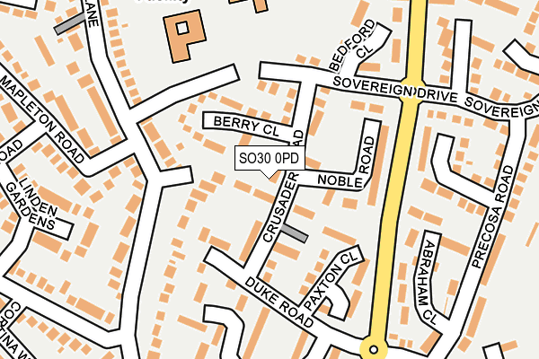 SO30 0PD map - OS OpenMap – Local (Ordnance Survey)