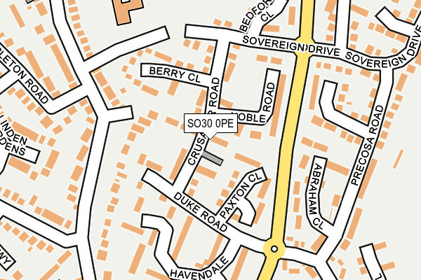 SO30 0PE map - OS OpenMap – Local (Ordnance Survey)