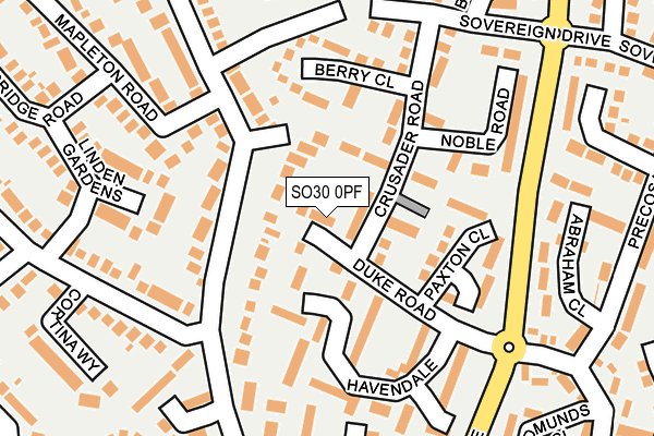 SO30 0PF map - OS OpenMap – Local (Ordnance Survey)