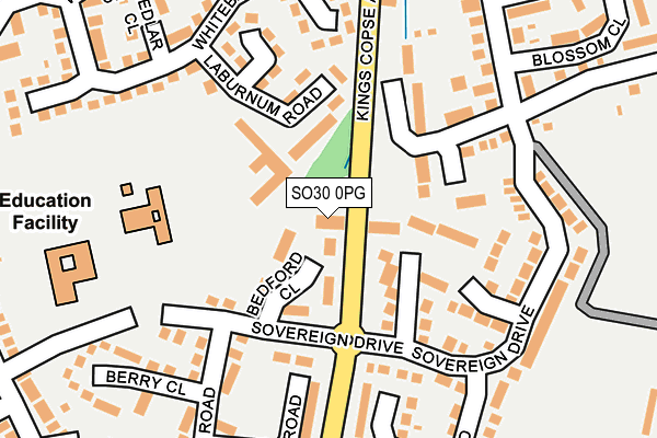 SO30 0PG map - OS OpenMap – Local (Ordnance Survey)