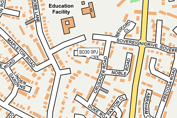 SO30 0PJ map - OS OpenMap – Local (Ordnance Survey)
