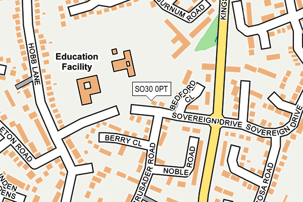 SO30 0PT map - OS OpenMap – Local (Ordnance Survey)