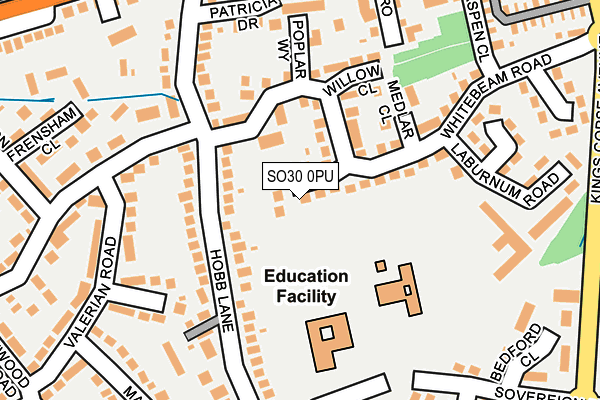 SO30 0PU map - OS OpenMap – Local (Ordnance Survey)