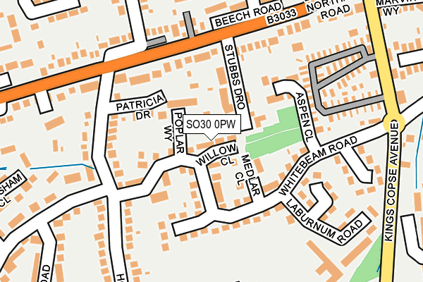 SO30 0PW map - OS OpenMap – Local (Ordnance Survey)