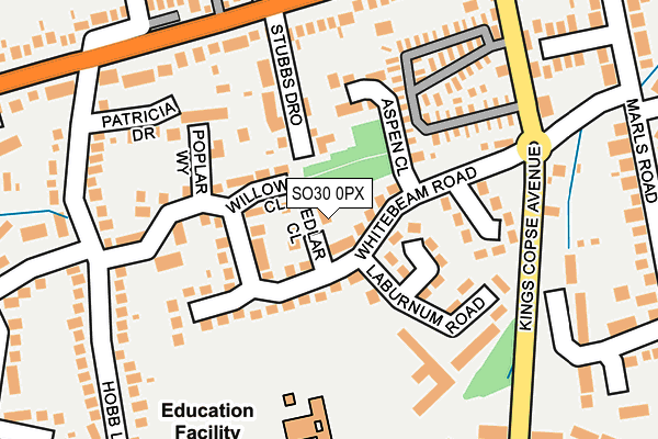 SO30 0PX map - OS OpenMap – Local (Ordnance Survey)