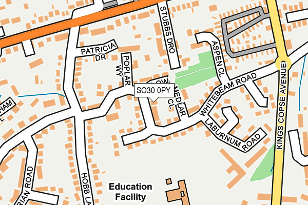 SO30 0PY map - OS OpenMap – Local (Ordnance Survey)