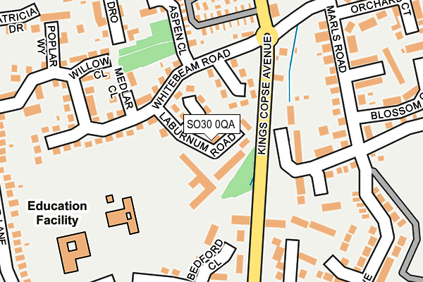 SO30 0QA map - OS OpenMap – Local (Ordnance Survey)