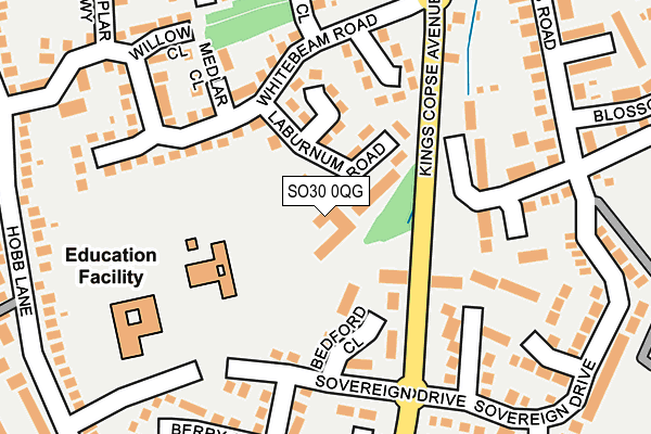 SO30 0QG map - OS OpenMap – Local (Ordnance Survey)