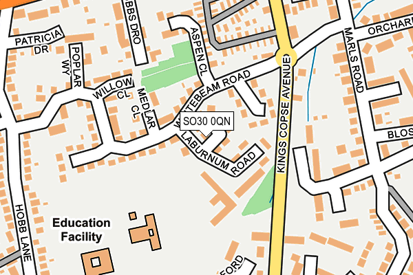 SO30 0QN map - OS OpenMap – Local (Ordnance Survey)