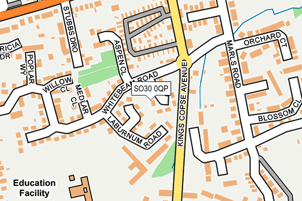 SO30 0QP map - OS OpenMap – Local (Ordnance Survey)