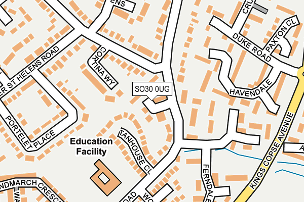 SO30 0UG map - OS OpenMap – Local (Ordnance Survey)