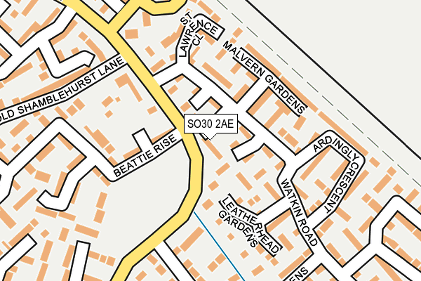 SO30 2AE map - OS OpenMap – Local (Ordnance Survey)