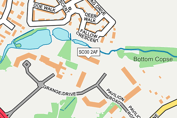 SO30 2AF map - OS OpenMap – Local (Ordnance Survey)
