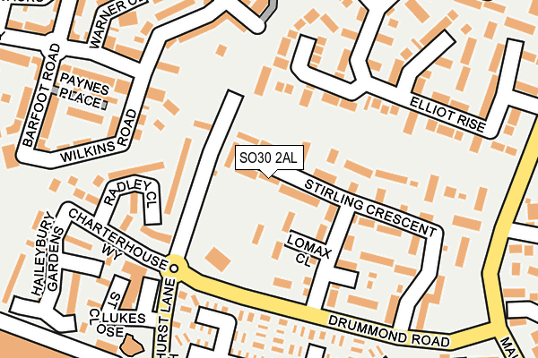 SO30 2AL map - OS OpenMap – Local (Ordnance Survey)