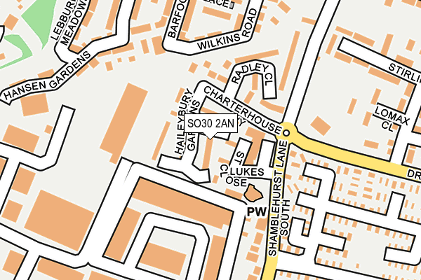 SO30 2AN map - OS OpenMap – Local (Ordnance Survey)