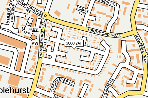 SO30 2AT map - OS OpenMap – Local (Ordnance Survey)