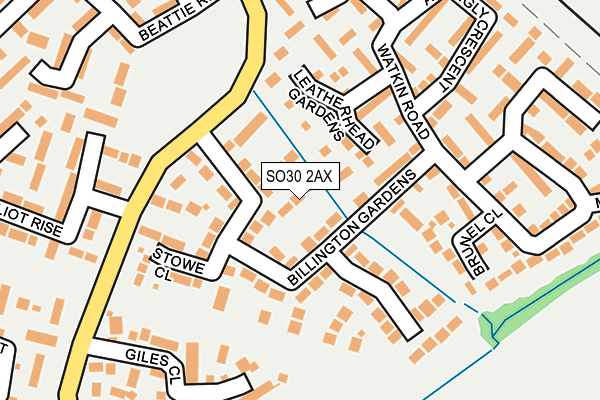 SO30 2AX map - OS OpenMap – Local (Ordnance Survey)