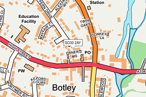 SO30 2AY map - OS OpenMap – Local (Ordnance Survey)