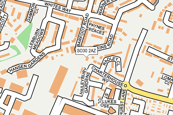 SO30 2AZ map - OS OpenMap – Local (Ordnance Survey)