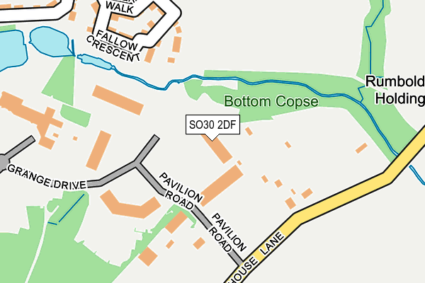 SO30 2DF map - OS OpenMap – Local (Ordnance Survey)