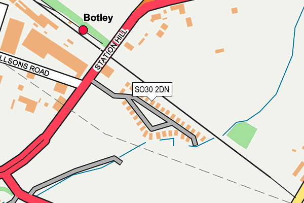 Map of THE RAILWAY INN BOTLEY LTD at local scale