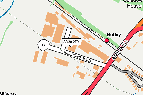 SO30 2DY map - OS OpenMap – Local (Ordnance Survey)