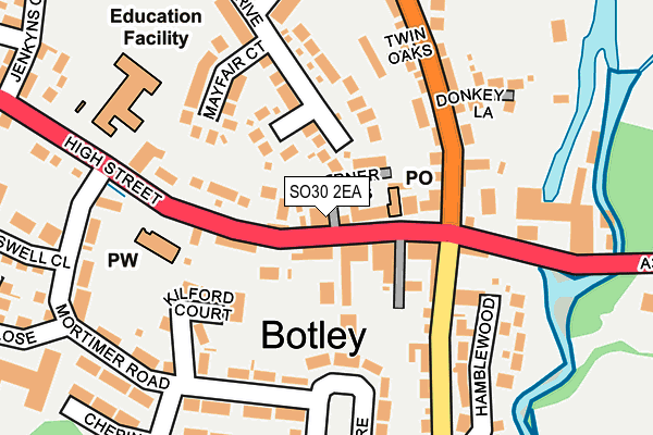 Map of THE SANCTUARY (BOTLEY) LTD at local scale