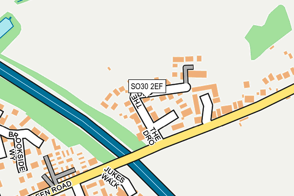 SO30 2EF map - OS OpenMap – Local (Ordnance Survey)