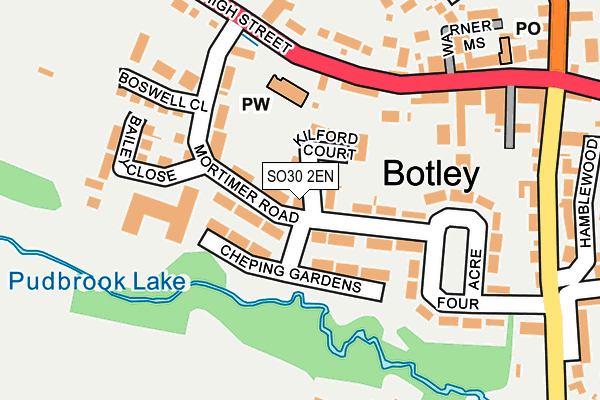 SO30 2EN map - OS OpenMap – Local (Ordnance Survey)