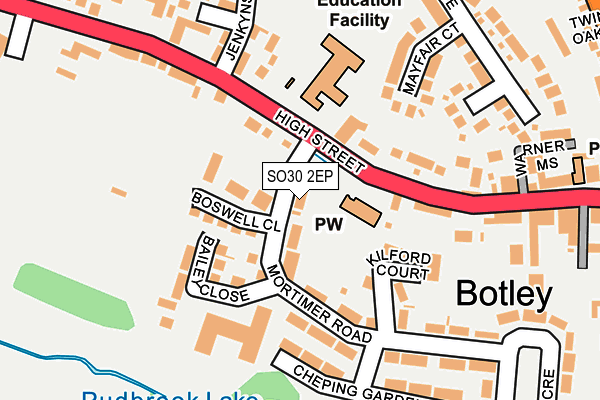 SO30 2EP map - OS OpenMap – Local (Ordnance Survey)