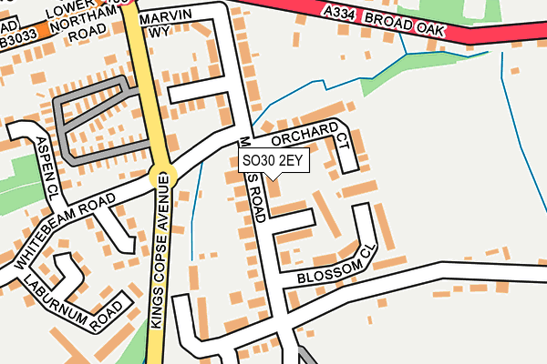 SO30 2EY map - OS OpenMap – Local (Ordnance Survey)