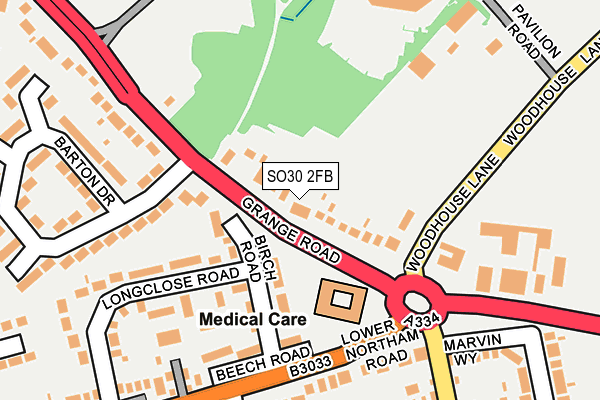 SO30 2FB map - OS OpenMap – Local (Ordnance Survey)
