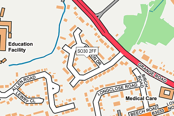 SO30 2FF map - OS OpenMap – Local (Ordnance Survey)