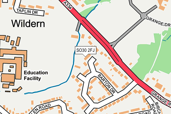 SO30 2FJ map - OS OpenMap – Local (Ordnance Survey)