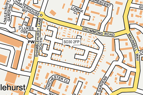 SO30 2FP map - OS OpenMap – Local (Ordnance Survey)