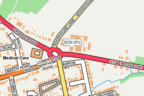 SO30 2FU map - OS OpenMap – Local (Ordnance Survey)