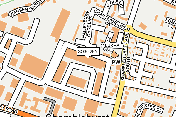 SO30 2FY map - OS OpenMap – Local (Ordnance Survey)