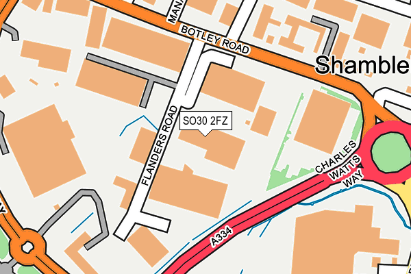 SO30 2FZ map - OS OpenMap – Local (Ordnance Survey)