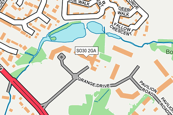 SO30 2GA map - OS OpenMap – Local (Ordnance Survey)