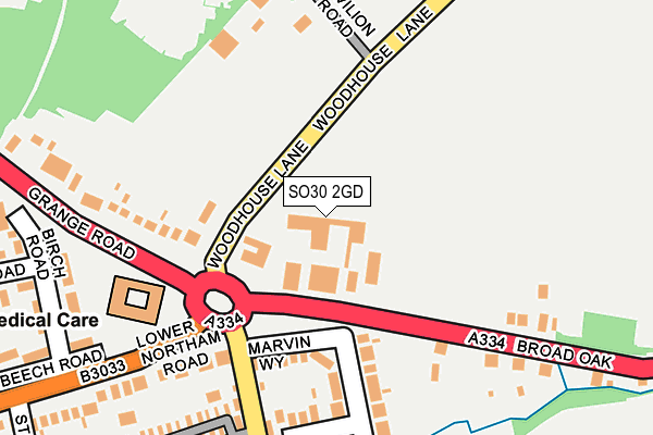 SO30 2GD map - OS OpenMap – Local (Ordnance Survey)