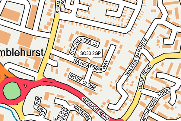 SO30 2GP map - OS OpenMap – Local (Ordnance Survey)