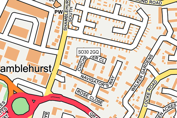 SO30 2GQ map - OS OpenMap – Local (Ordnance Survey)